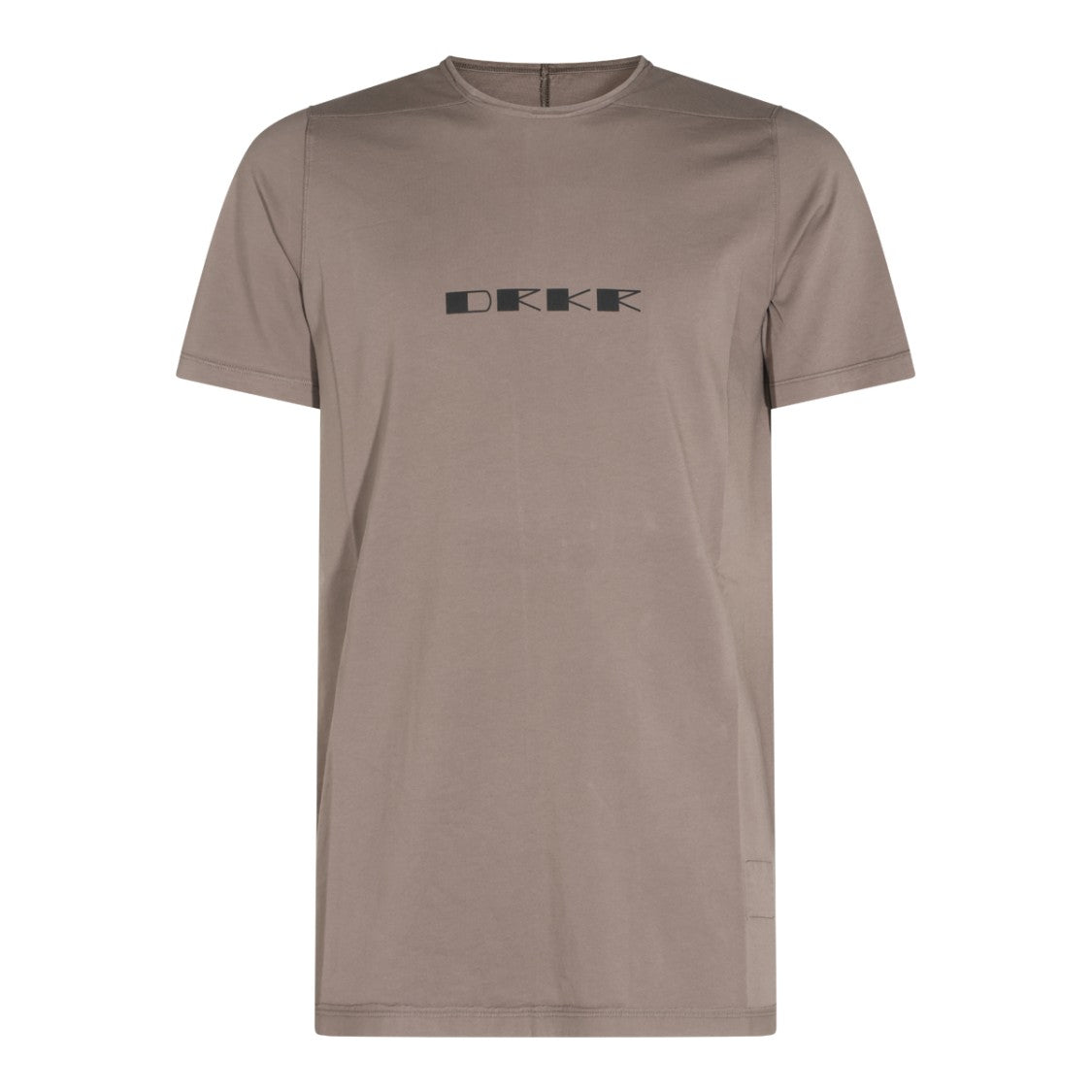Drkshdw By Rick Owens Taupe Central Graphic Logo T-Shirt