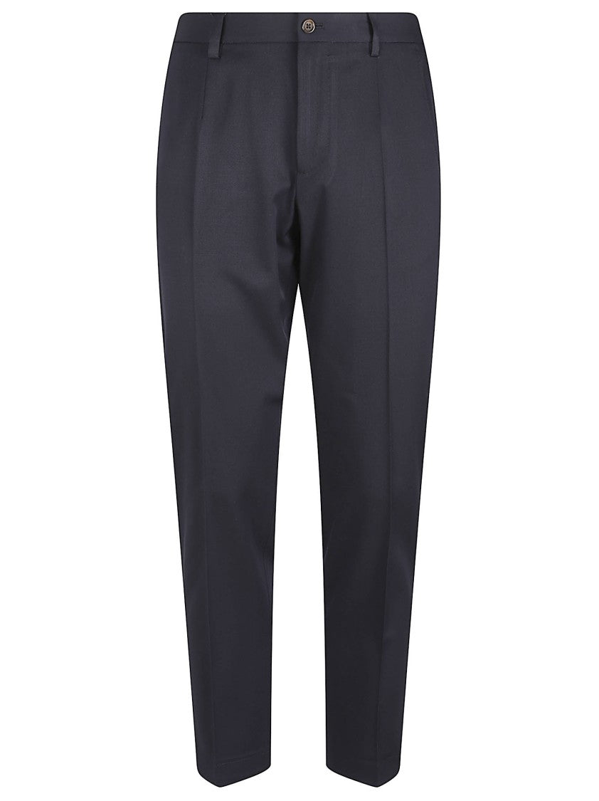 Dolce & Gabbana Tailored Fit Black Trousers With Button Closure