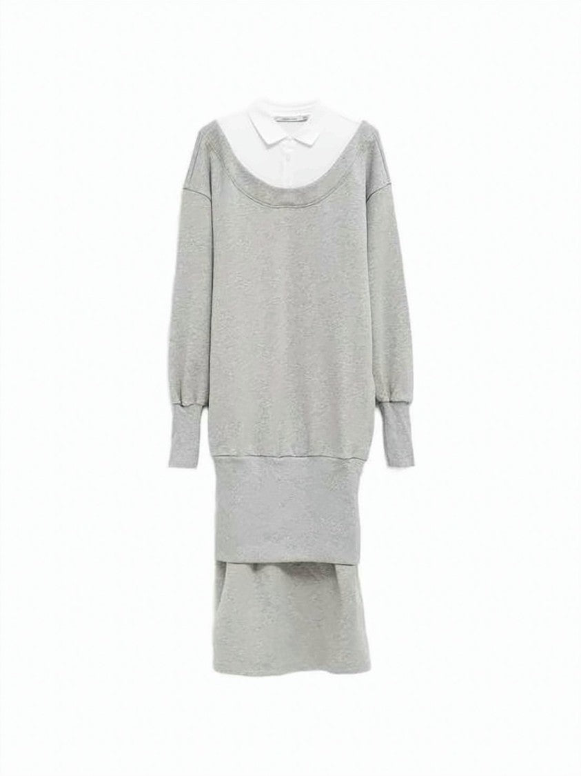 Paloma Wool Layered Midi Dress With Sweatshirt-Style Upper And Relaxed Fit