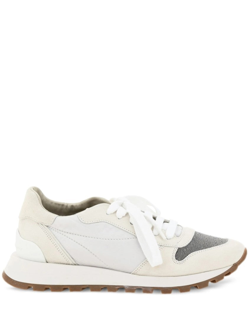 Brunello Cucinelli Elevated Neutral Sneakers With Elegant Design