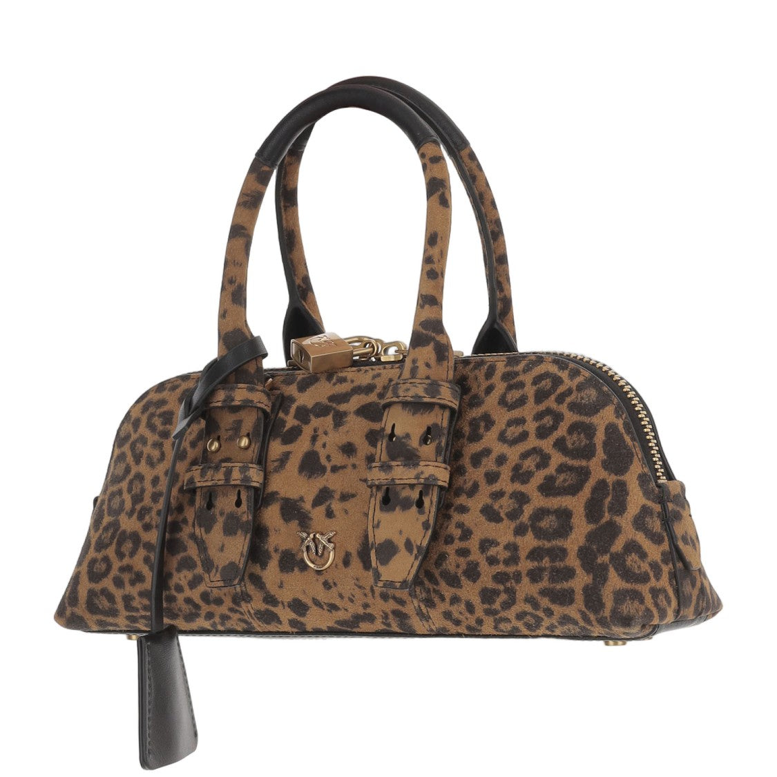 Pinko Escape Horizontal Suede Bowling Bag