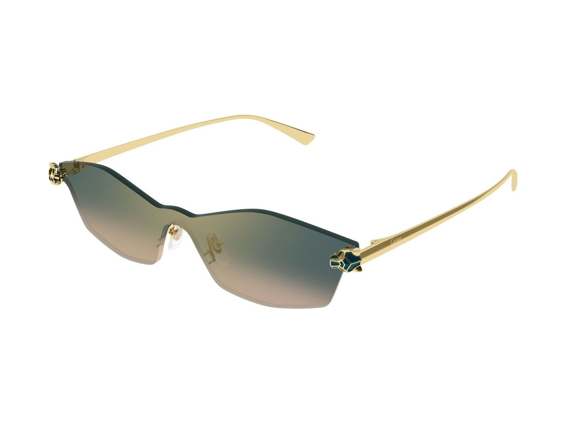 Cartier Gold Ct0678s Rimless Gradient Sunglasses