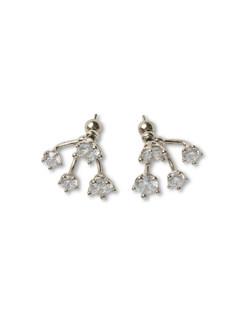 Panconesi Rhodium-Plated Brass Zircon Earrings