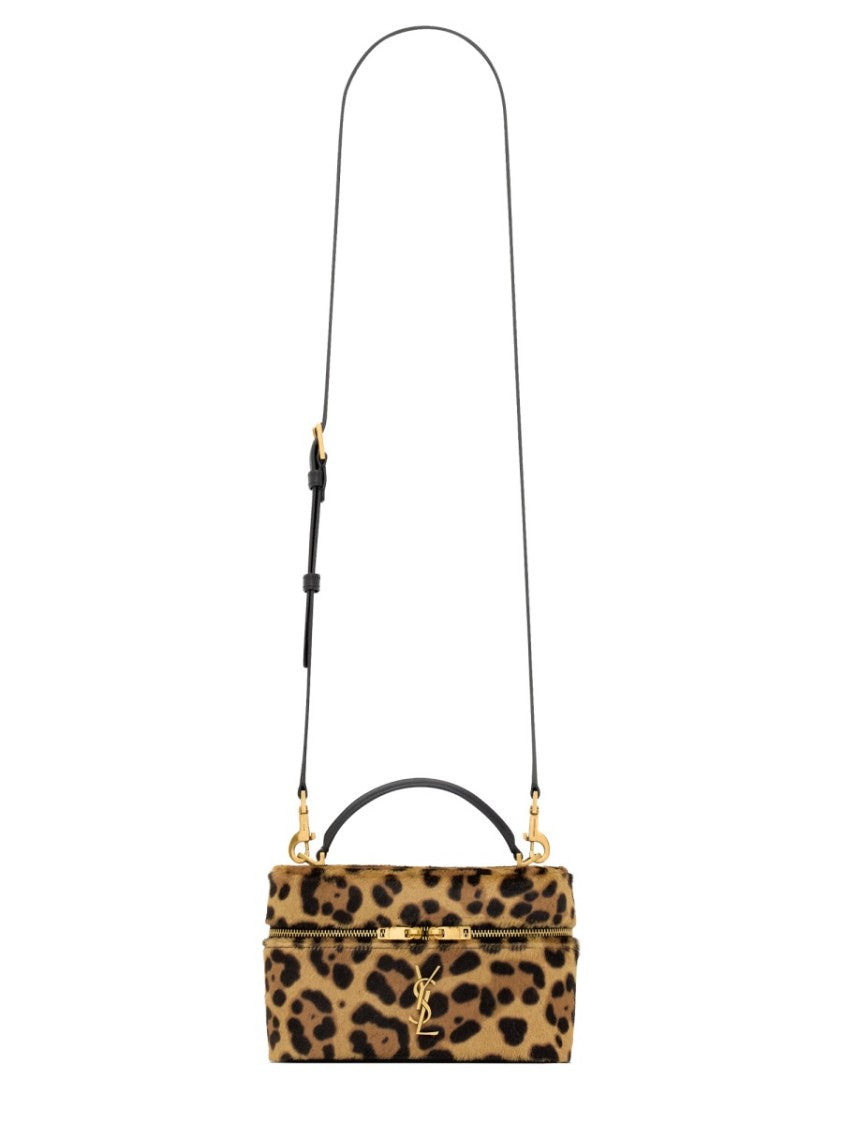 Saint Laurent Brown Vanity Gaby Calf Leather Shoulder Bag