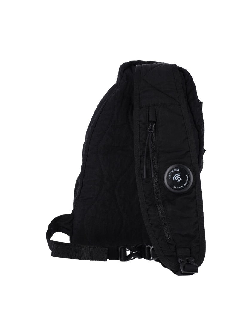 C.P. Company Black Fabric Sling Backpack