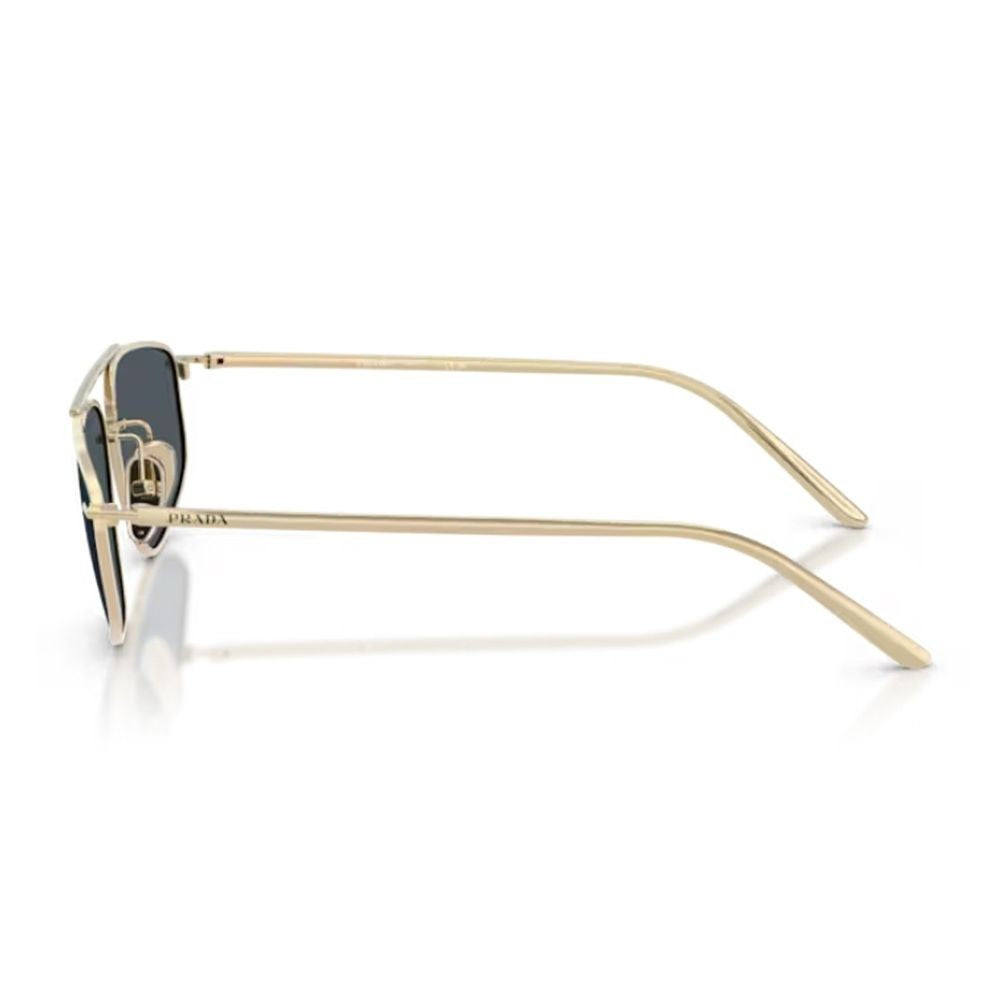 Prada Gold-Tone Pr C51s Geometric Metal Sunglasses