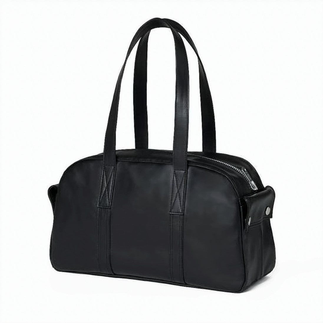 Porter Black Structured Smooth Canvas Tote Bag