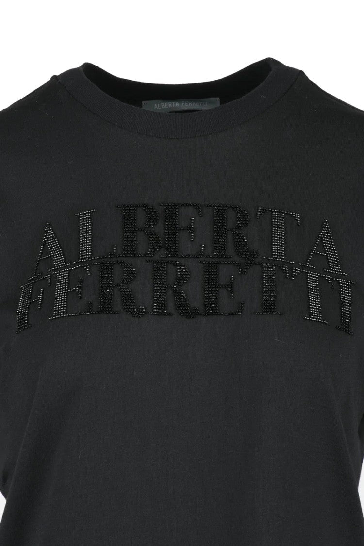 Alberta Ferretti Cotton T-Shirt - Black