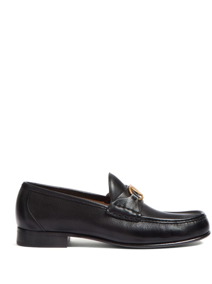 Valentino Black Goatskin Loafers