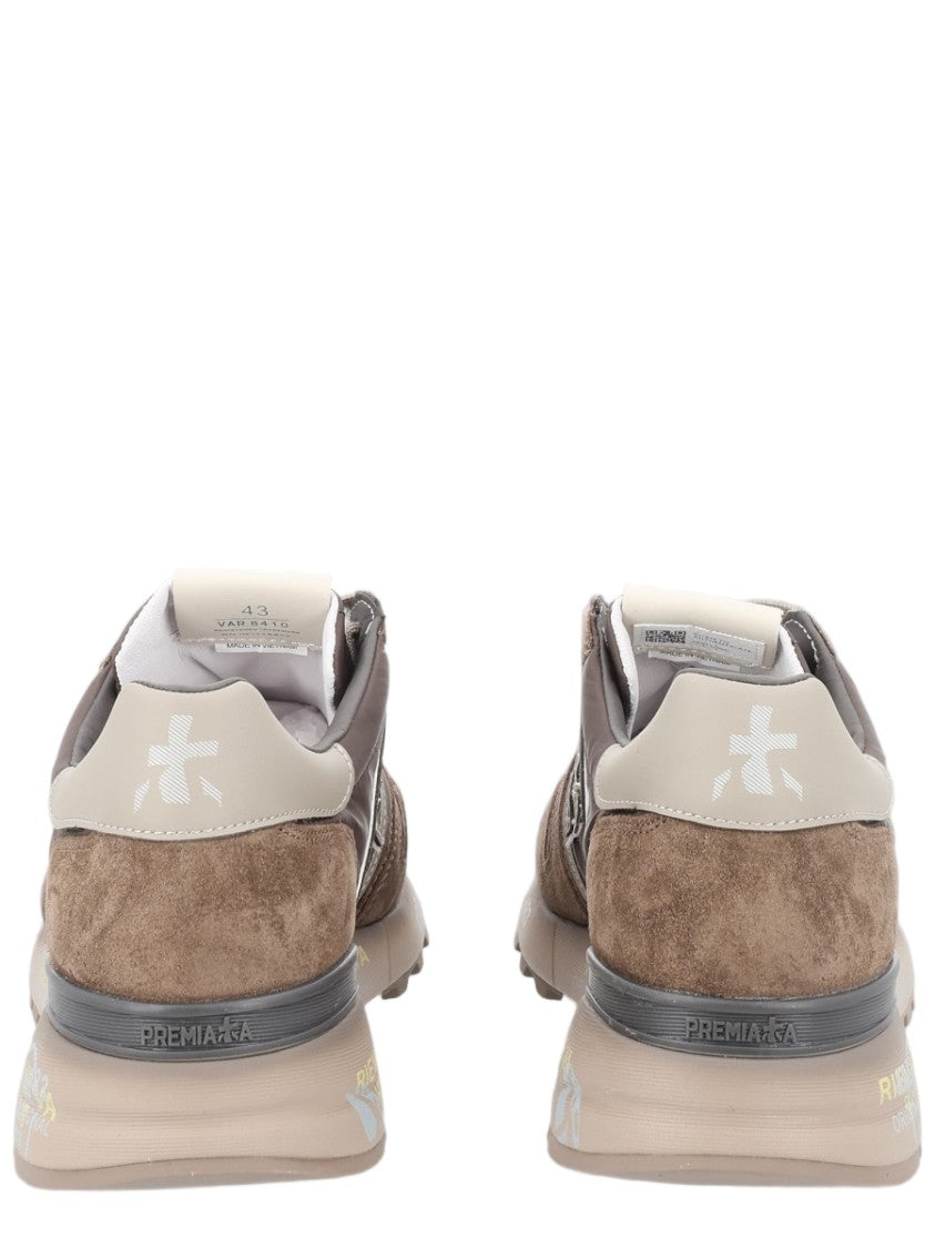 Premiata Grey Low-Top Cushioned Sole Suede Sneakers