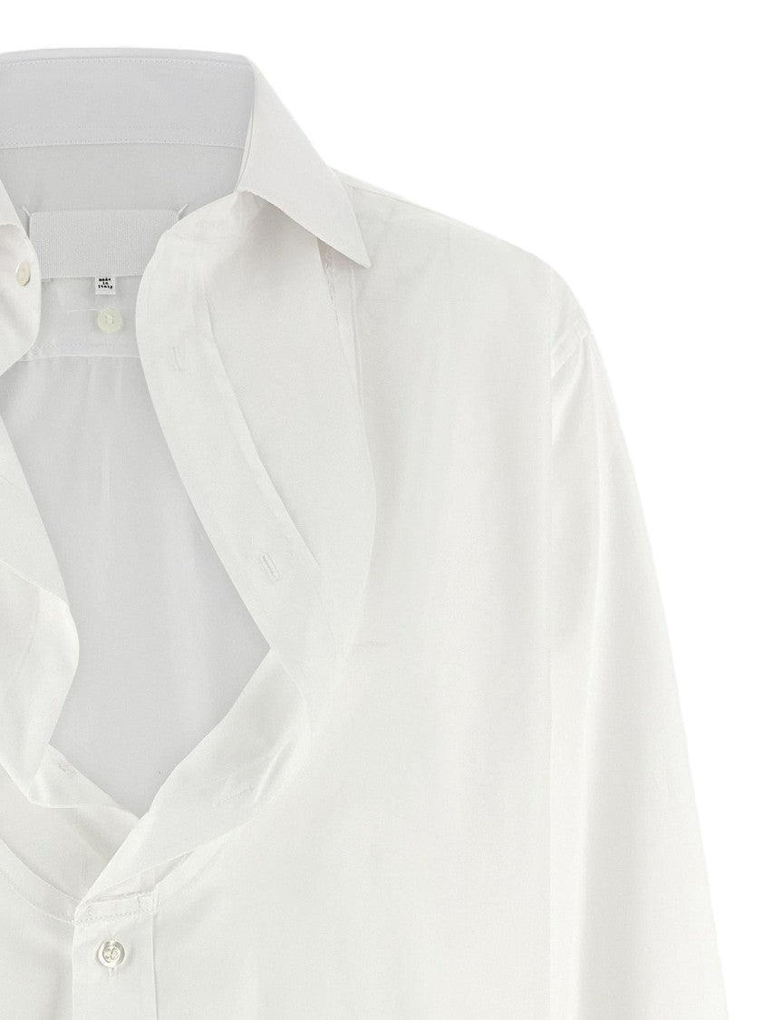 Maison Margiela Cotton Poplin Shirt With Tucked-In Collar
