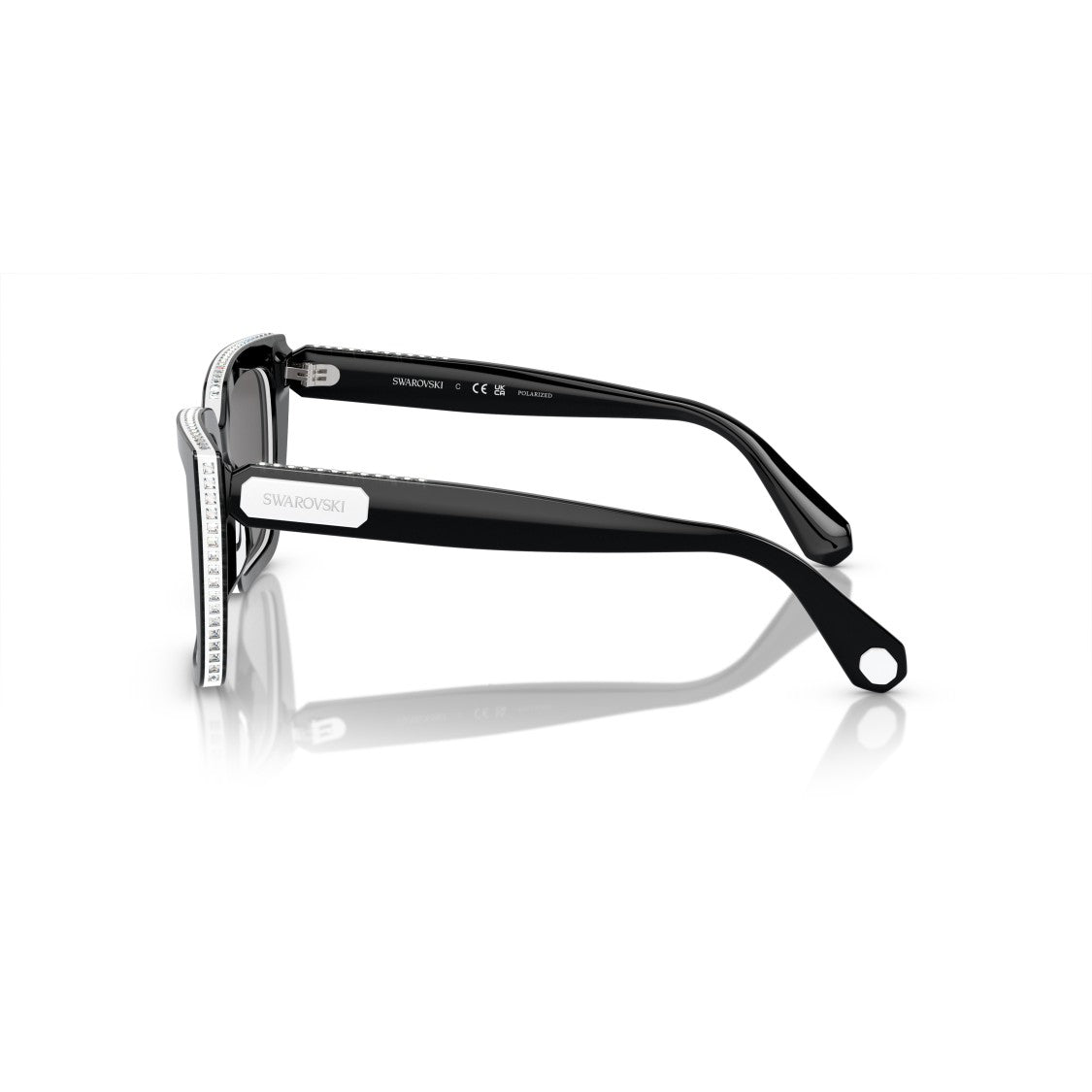 Swarovski 0Sk6013 Oversized Square Frame Sunglasses With Crystal Accents