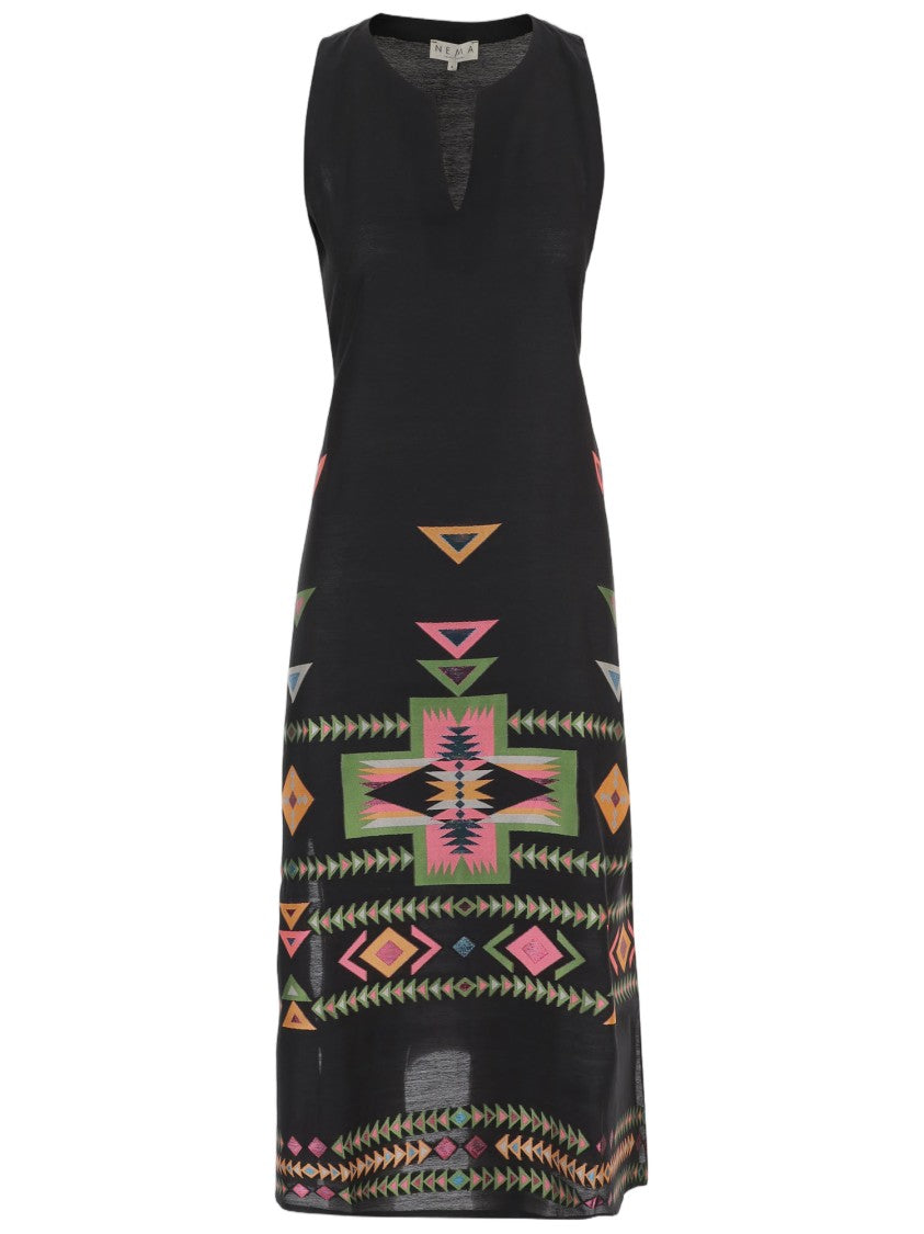 Nema Maxi Dress With Geometric Pattern