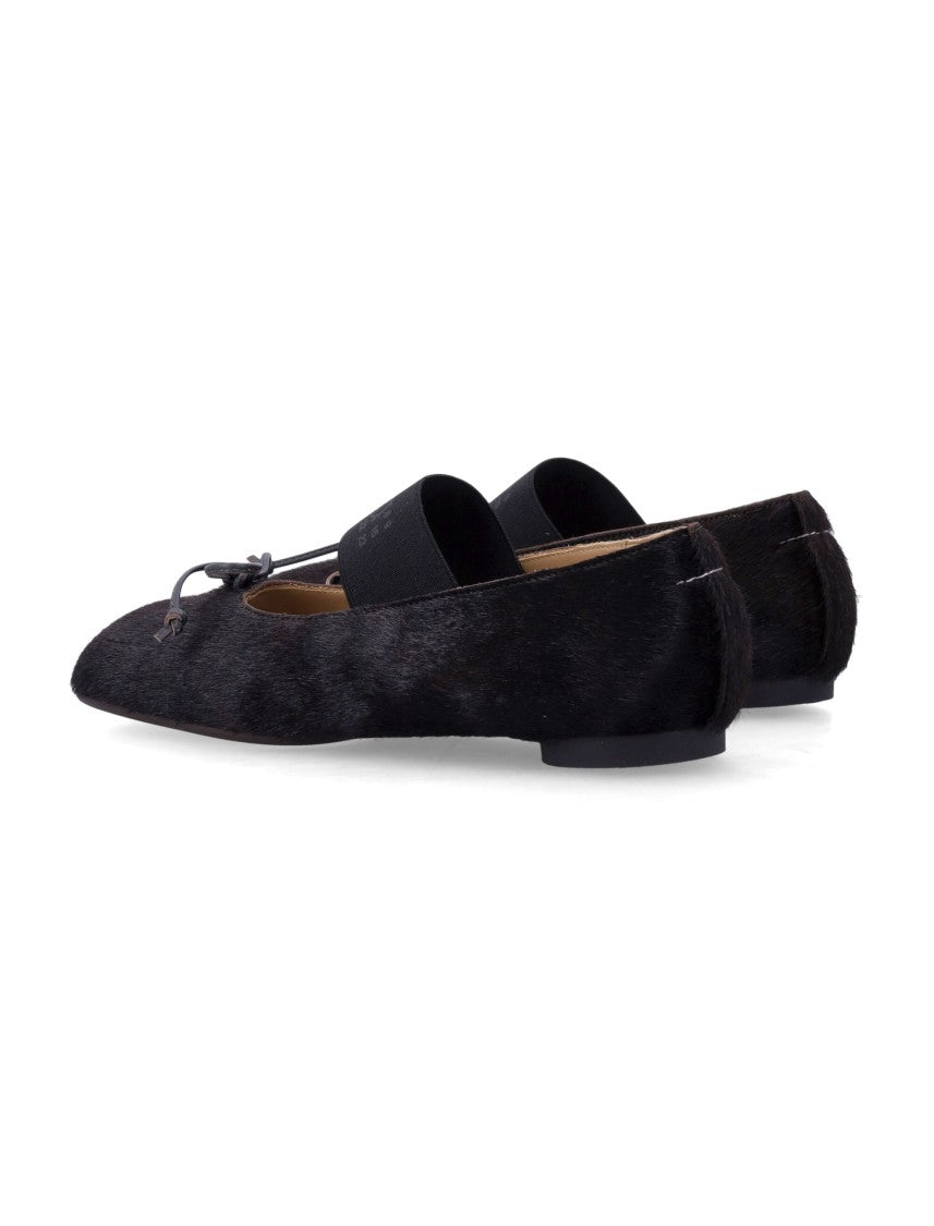 Mm6 By Maison Margiela Pony Hair Cylinder Heel Flats