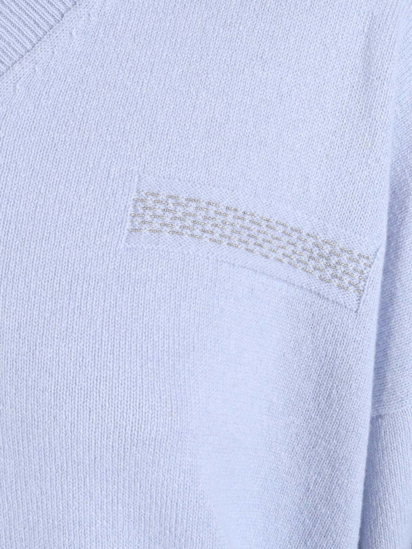 Peserico Relaxed Fit V-Neck Knitted Sweater