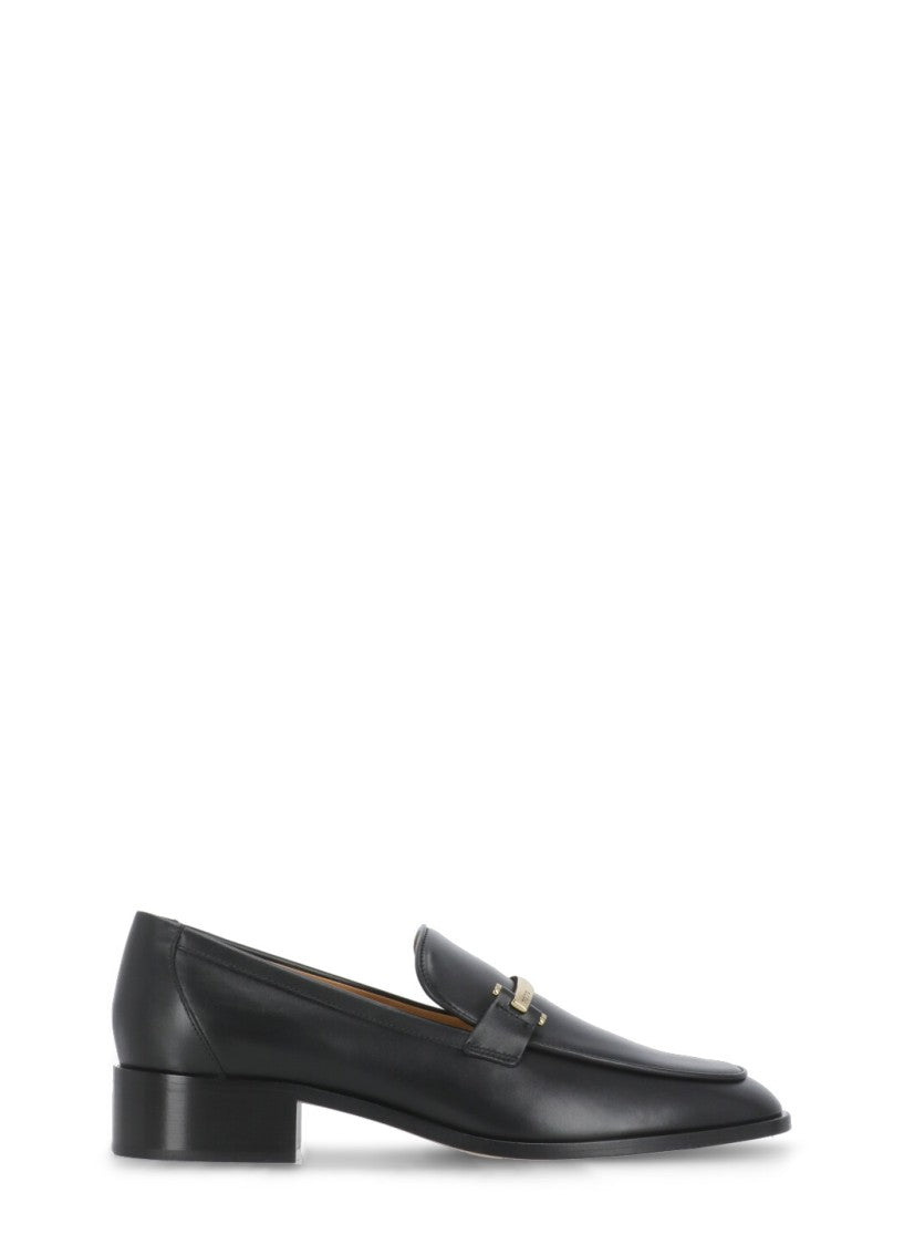 Tod's Black Leather Loafers