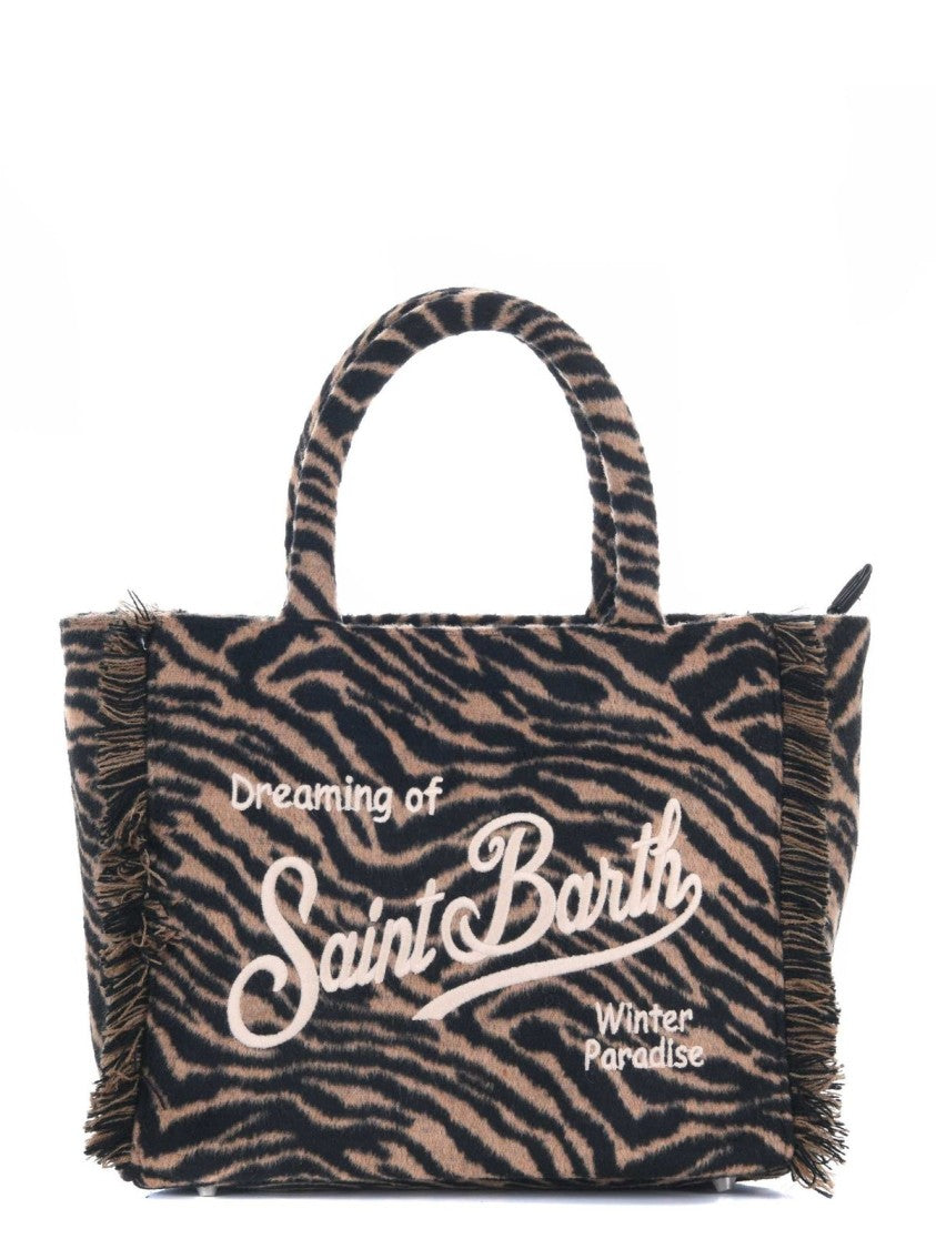 Mc2 Saint Barth Large Tiger Stripe Tote Bag