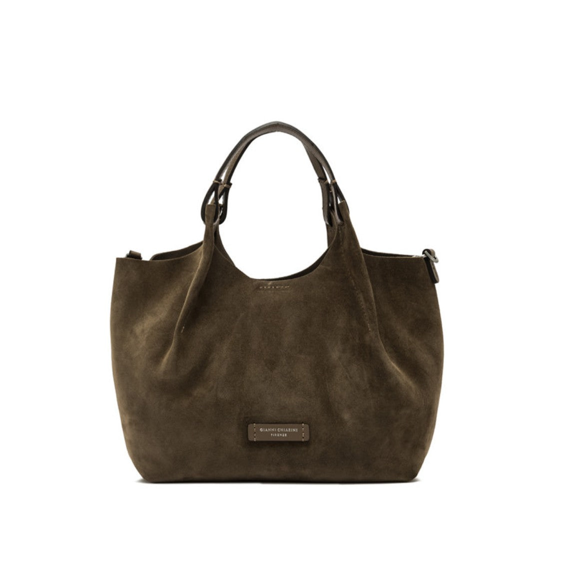 Gianni Chiarini Taupe Dua Suede Bag