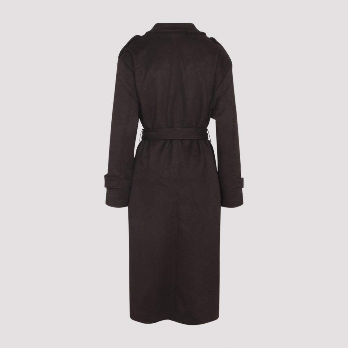 The Frankie Shop Double-Breasted Long Coat With Belted Waist
