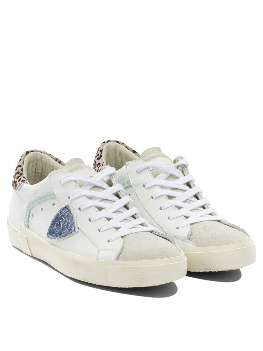 Philippe Model Paris Low-Top Leather Sneakers With Unique Accents