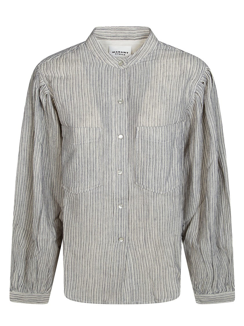 Isabel Marant Étoile Selvia Grey White Striped Shirt