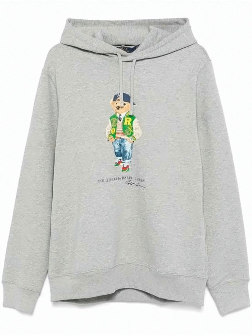 Polo Ralph Lauren Casual Hoodie With Playful Bear Graphic And Drawstring Hood