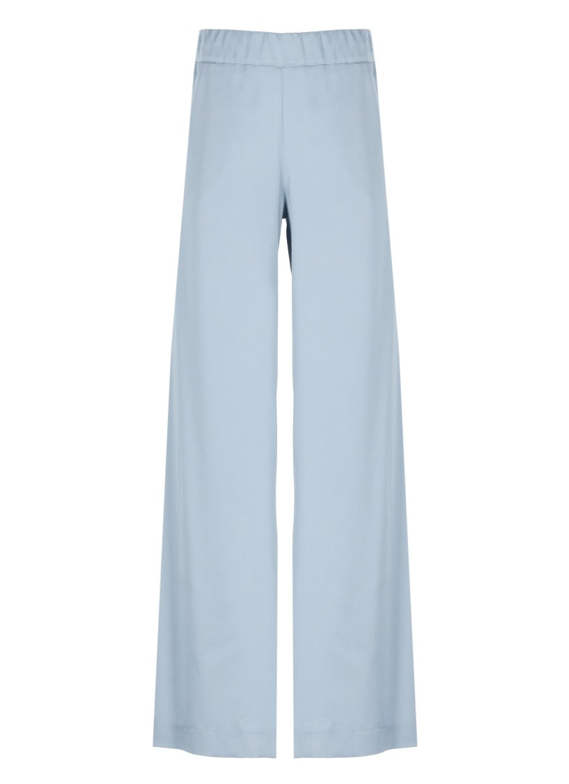 D. Exterior Light Blue Satin Pants
