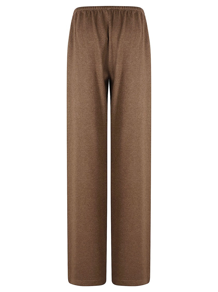 Ermanno Scervino Wide-Leg Trousers With Elastic Waistband And Textured Finish
