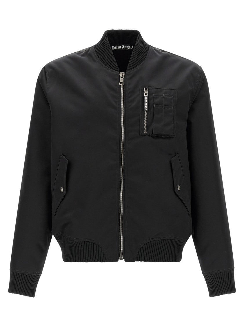 Palm Angels 'Curved Logo' Bomber Jacket