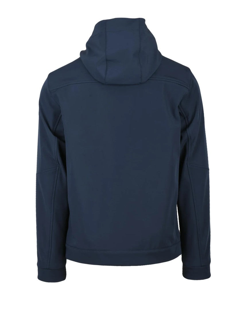 Paul & Shark Softshell Fleece Jacket With Adjustable Hood And Zippered Pockets