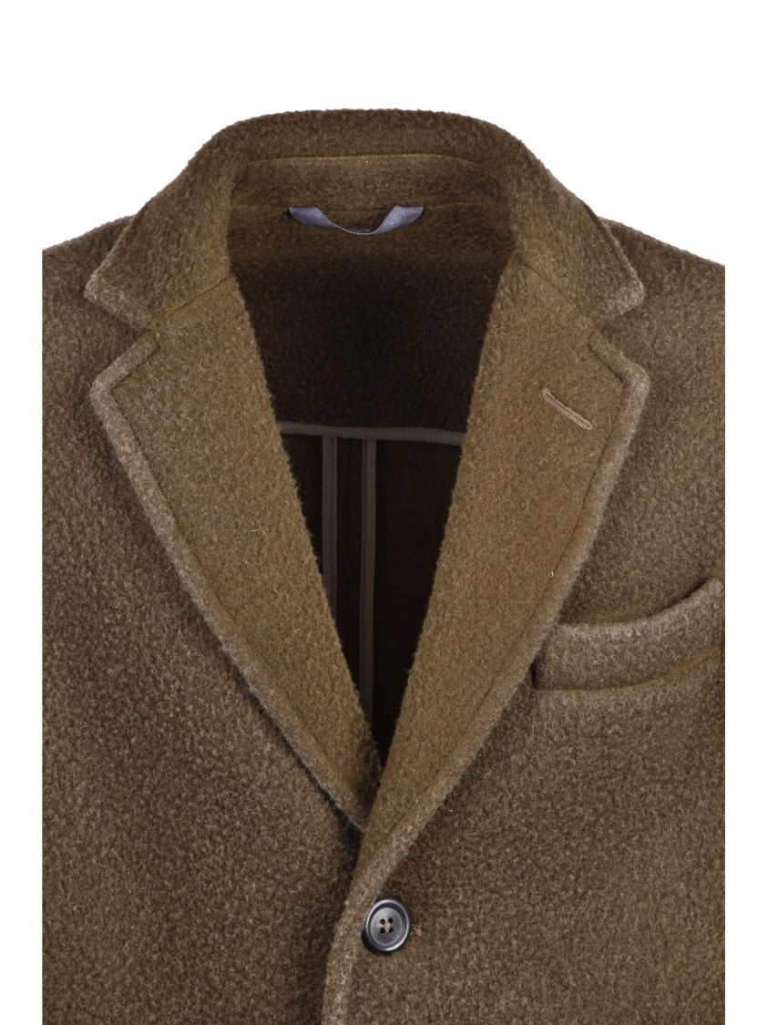 Circolo 1901 Military Green Mid-Length Virgin Wool-Blend Coat