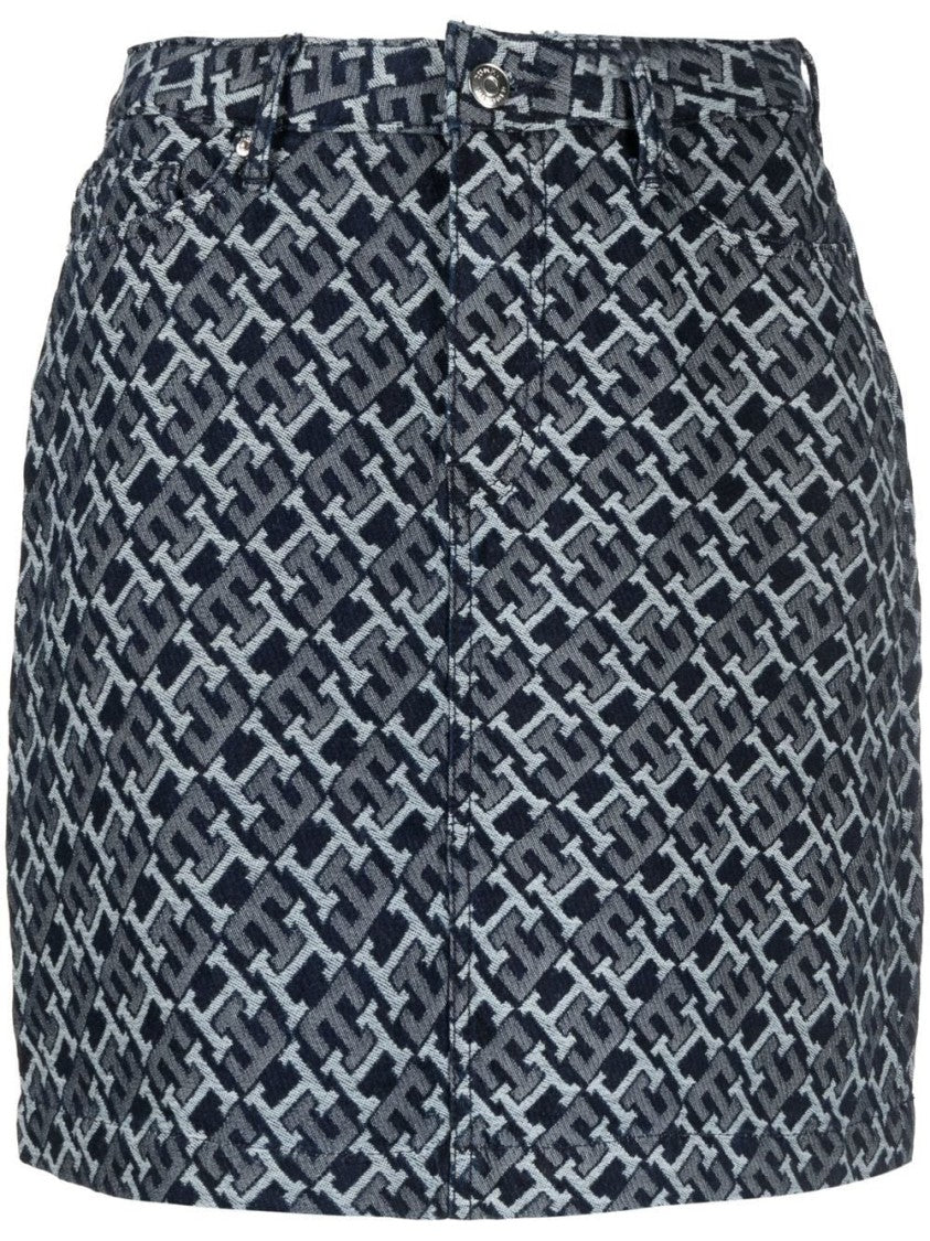 Tommy Hilfiger Denim Short Monogram Skirt
