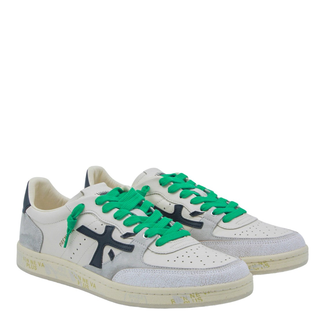 Premiata Low-Top Sneakers With Suede Overlays
