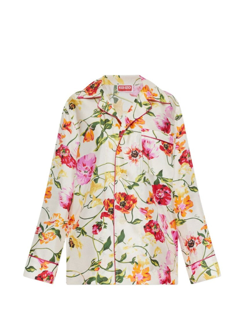 Kenzo Vibrant Floral Print Relaxed Fit Kenzo Shirt