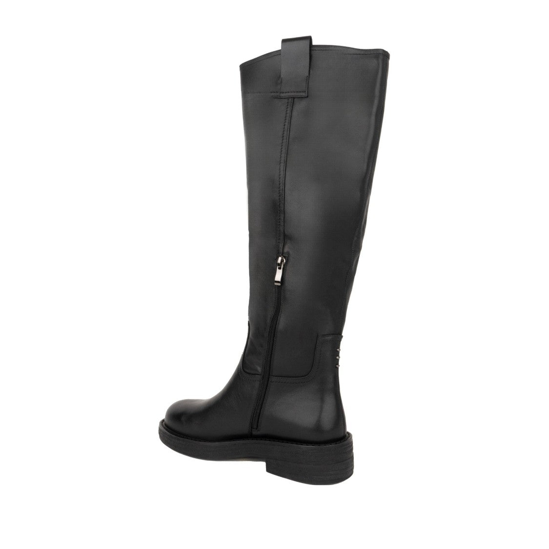 Linda Baumann Black Leather Minimalist Flat Boots