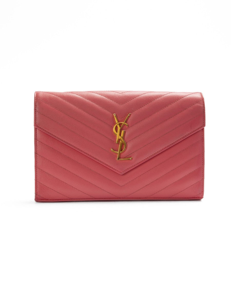 Saint Laurent Iconic Cassandre Granulata Pink