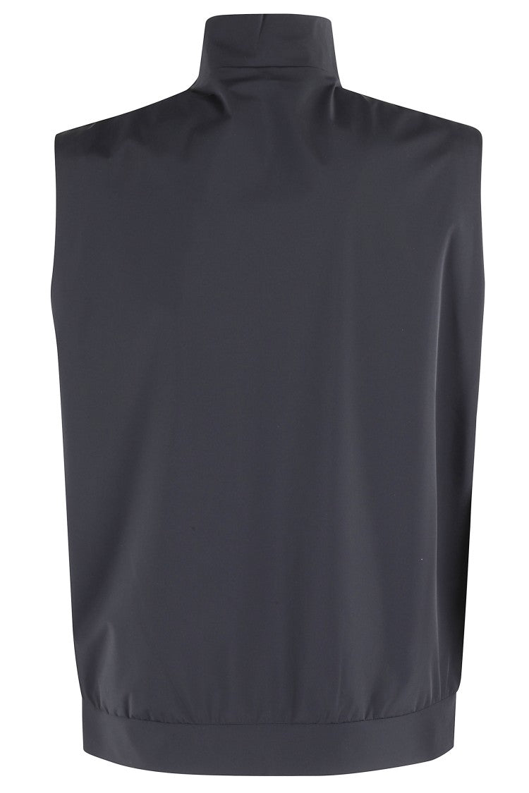 Rrd Blue Sleeveless Gilet With High Collar