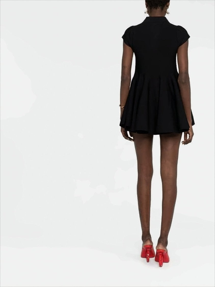 Loewe Flared Mini Dress With Classic Polo Collar
