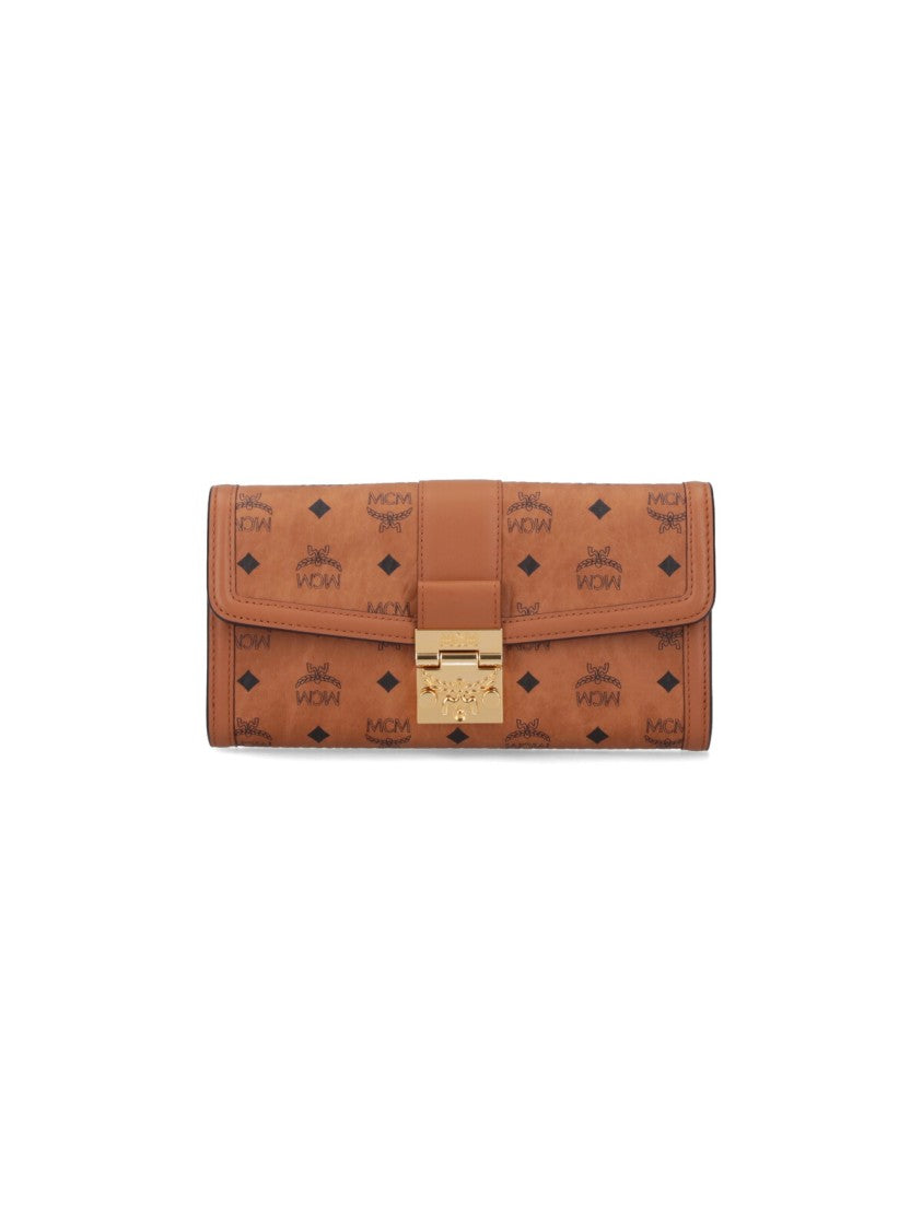 Mcm "Tracy" Chain Wallet Brown