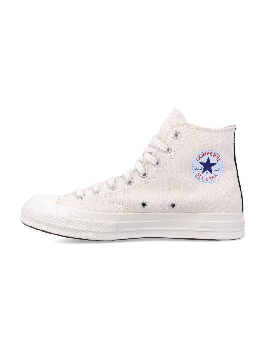 Comme Des Garçons X Converse High-Top Sneakers With Iconic Heart Logo And Vulcanized Sole
