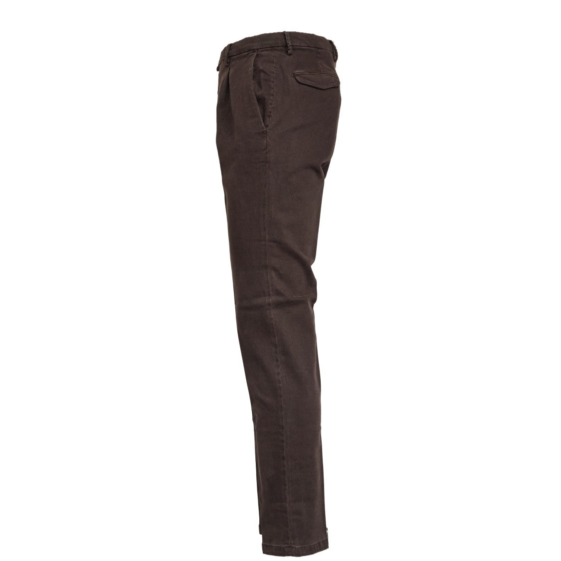 Briglia Brown Tencel Cotton Pleated Trousers