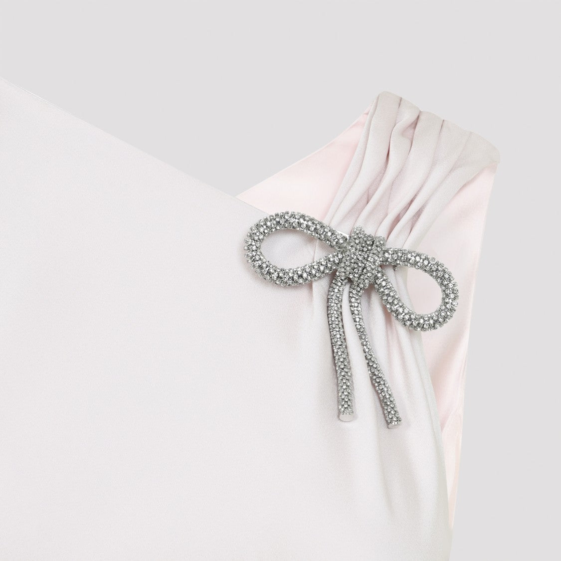 Jil Sander One-Shoulder Midi Dress With Rhinestone Bow Detail