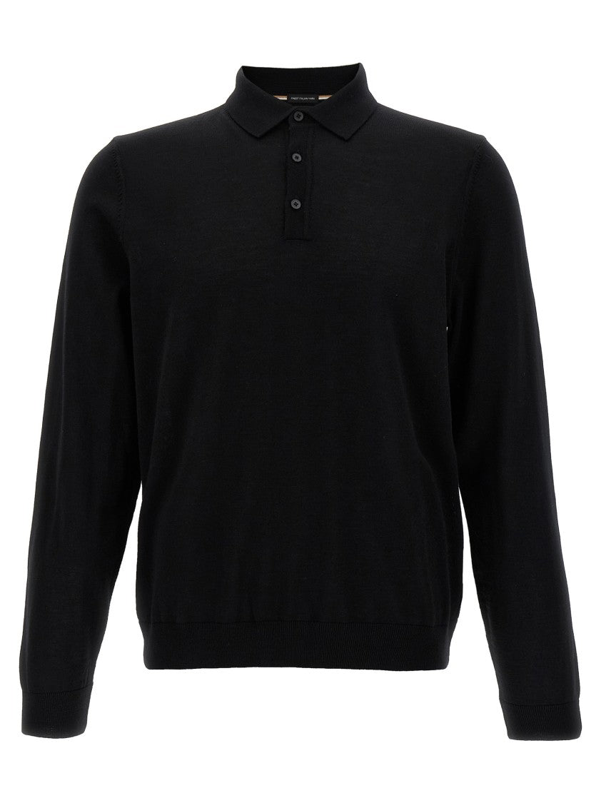 Hugo Boss Polo Shirt-Style Wool Sweater