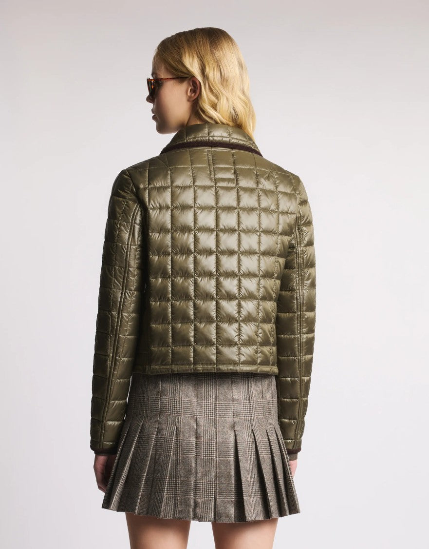 Fay Quilted Cropped Jacket With Hook-And-Automatic Clasps