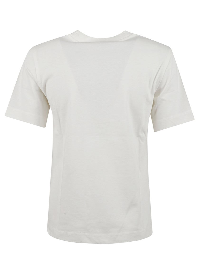 Burberry Gold Emblem Embroidered Cotton T-Shirt