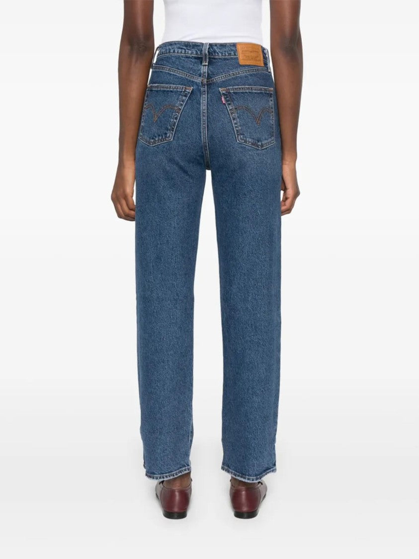 Levi's Ribcage Straight Ankle Raw Edge Jeans