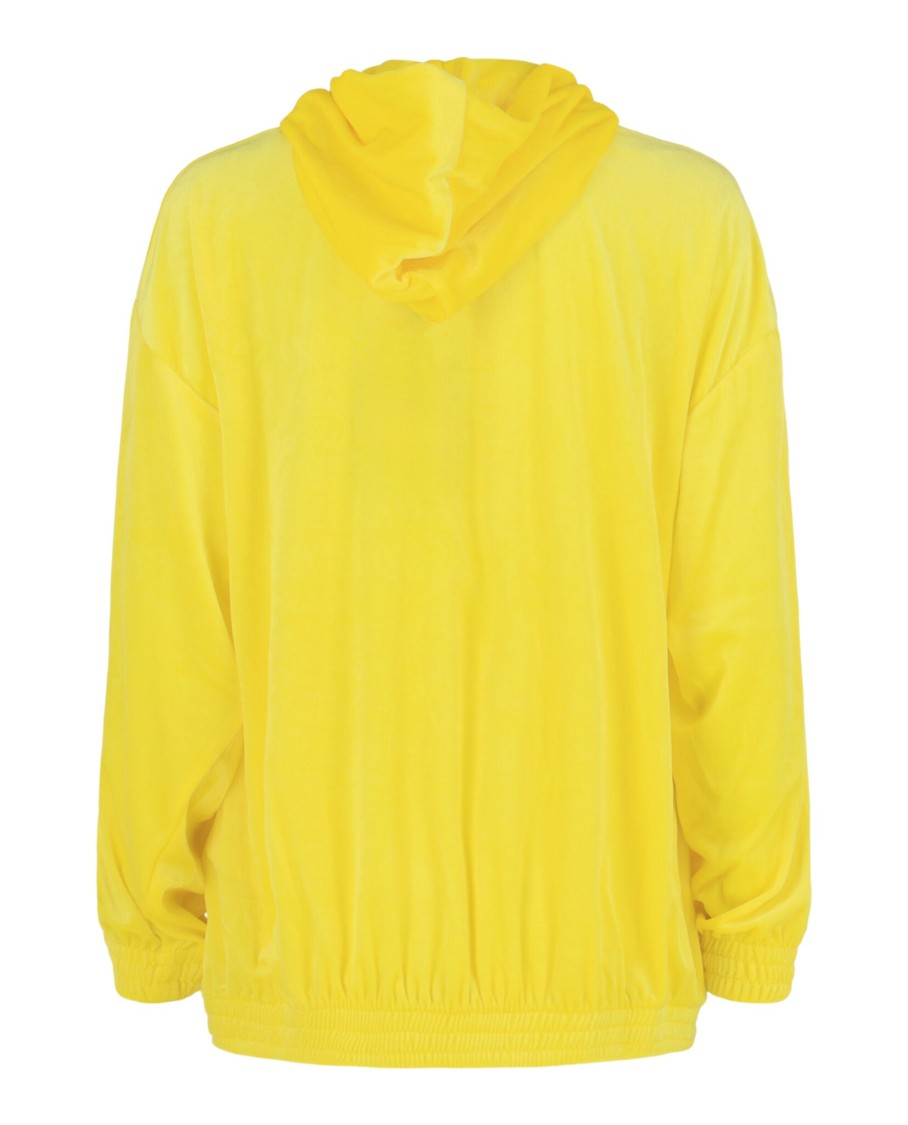 Balenciaga Velvet Zip-Up Hoodie With Silver-Tone Hardware And Oversized Fit