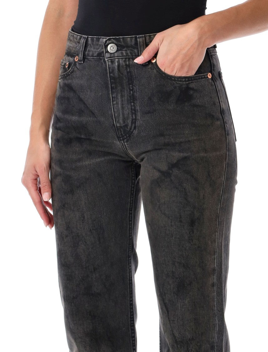 Our Legacy Faded Distressed Boot-Cut Jeans