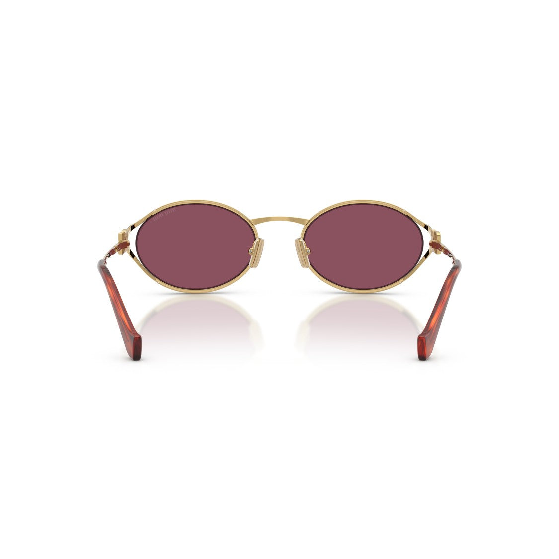 Miu Miu 0Mu 52Ys Burgundy Lens Oval Sunglasses