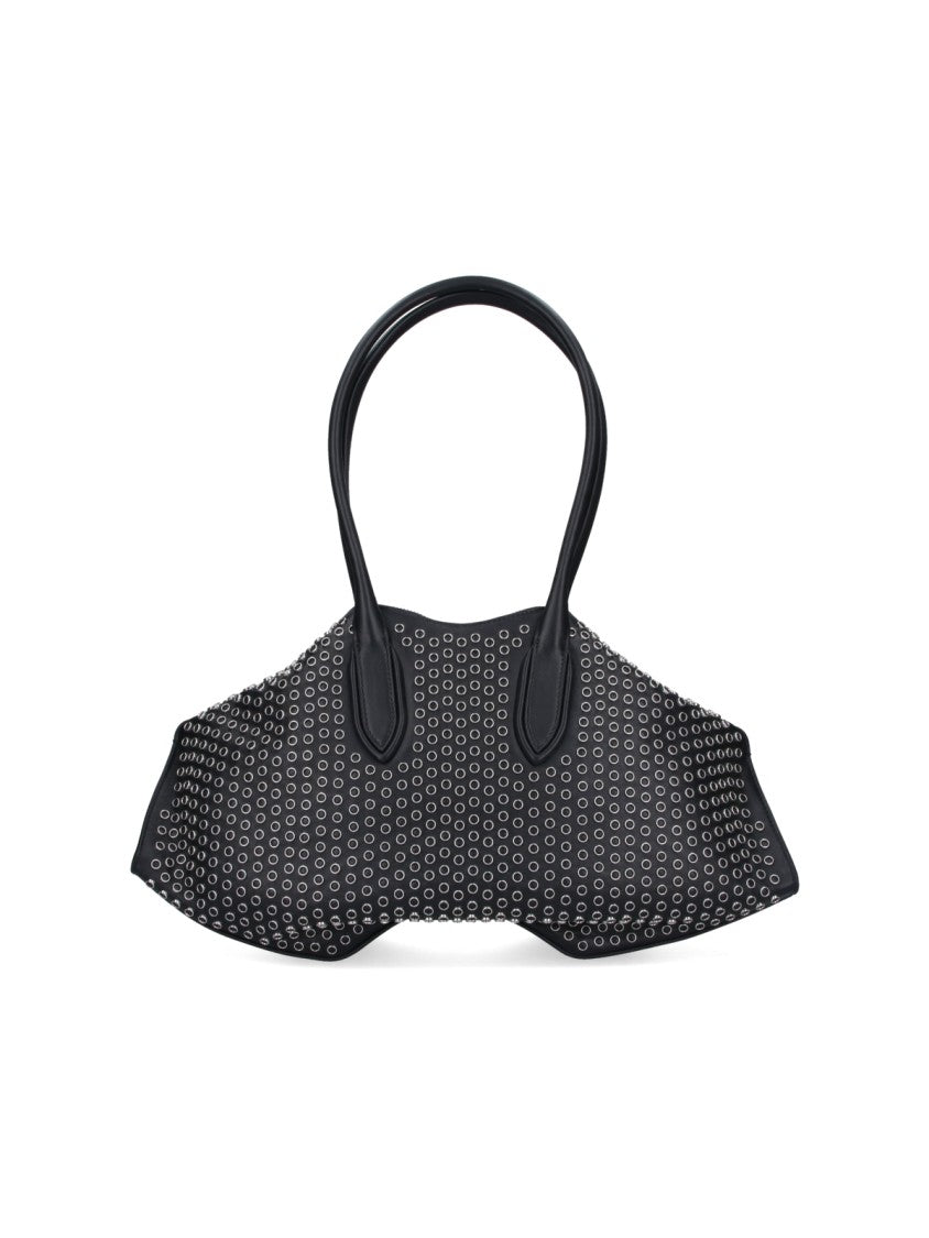 Alexander Mcqueen Structured Black Handbag With Minimalist Design